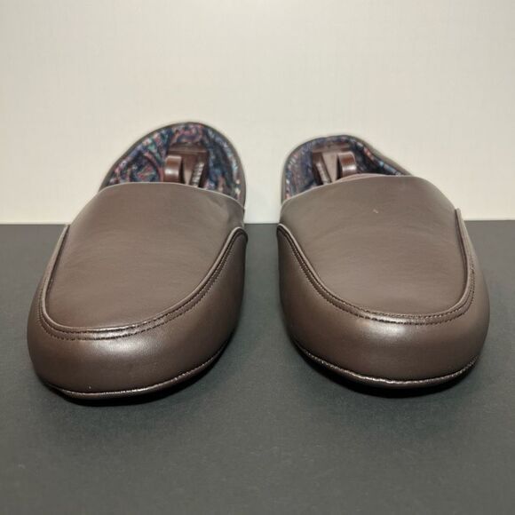 Mens DR. LEONARDS Brown Leather Slip On Comfort Flats / Size 10 Medium - Picture 3 of 9
